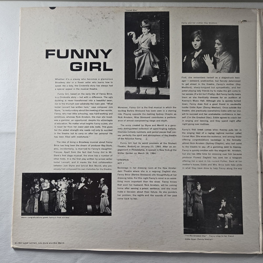 Barbra Streisand Funny Girl Original Broadway Cast LP Capitol VAS 2059 VG Tested - Picture 8 of 16